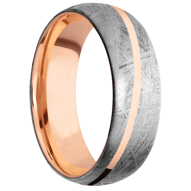 Meteorite + None Finish + 14K Rose Gold