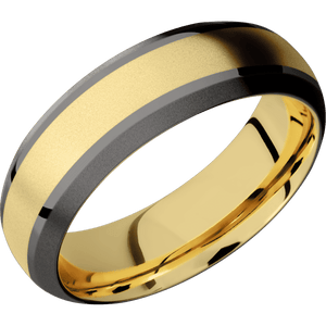 Tantalum Noir + Polish , Bead Finish + 14K Yellow Gold