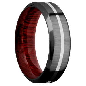Zirconium + Crosssatinblack , Polish Finish + Blood Wood