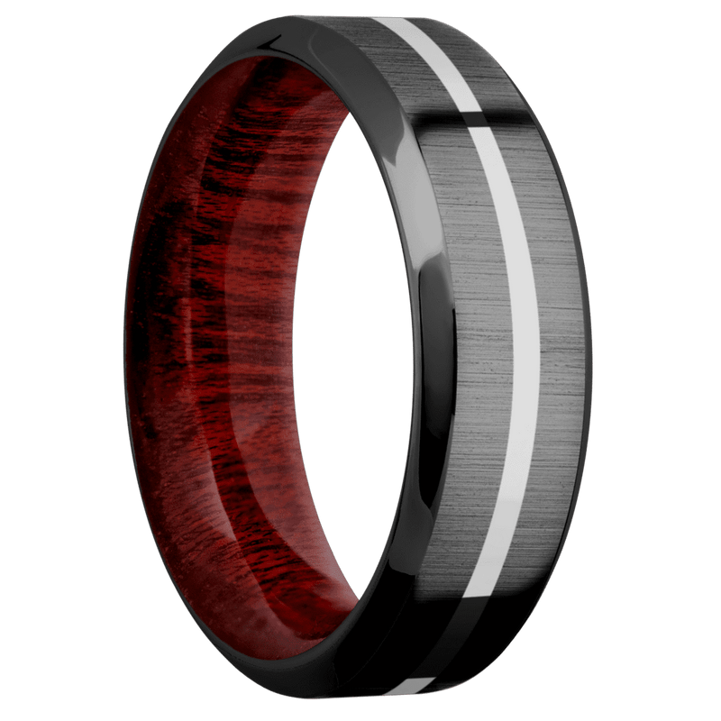 Zirconium + Crosssatinblack , Polish Finish + Blood Wood
