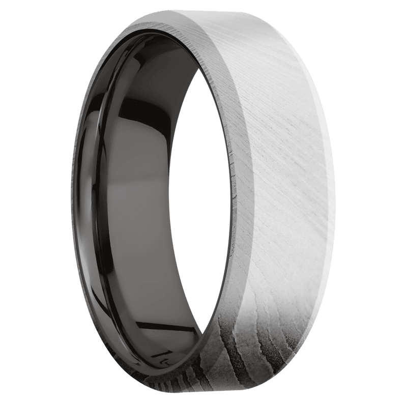 Damascus + Bead Finish + Tantalum Noir