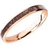 14K Rose Gold + Satin Finish