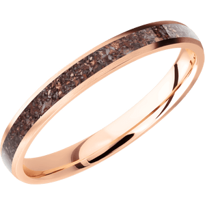 14K Rose Gold + Satin Finish