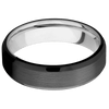 Zirconium + Satin , Polish Finish + 10K White Gold