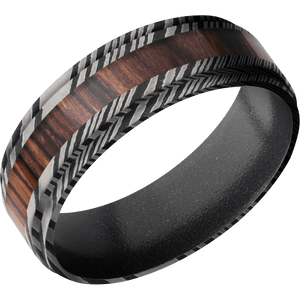 Damascus + Acid Finish + Dark Grey