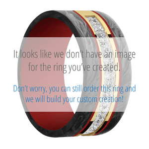 10K Yellow Gold + Polish Finish + USMC Red
