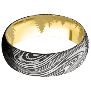 Marble + Acid Finish + 10K Yellow Gold