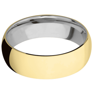 14K Yellow Gold + Polish Finish + Titanium