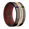 10K Yellow Gold + Polish Finish + Red Apple