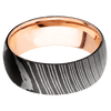 Damascus + Acid Finish + 14K Rose Gold