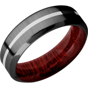 Zirconium + Crosssatinblack , Polish Finish + Blood Wood