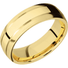 14K Yellow Gold + Polish , Satin Finish