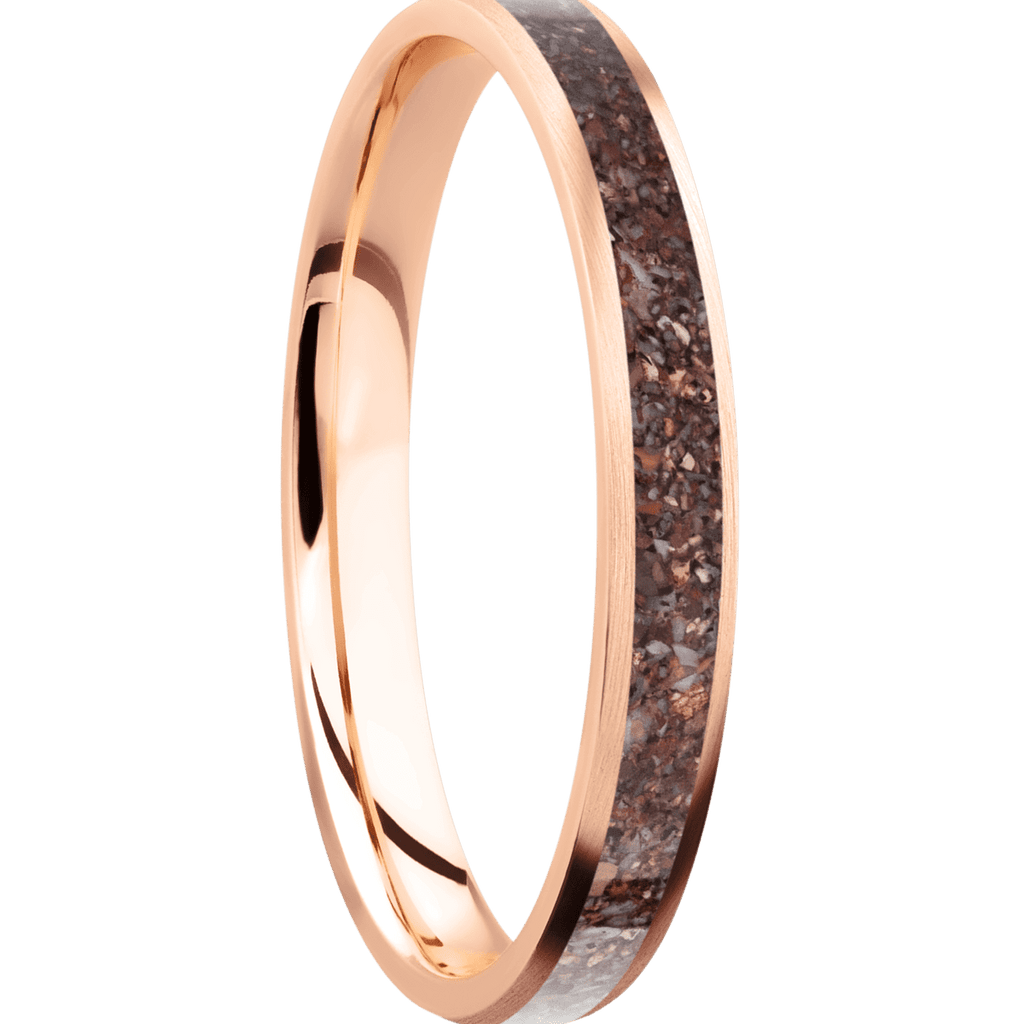 14K Rose Gold + Satin Finish