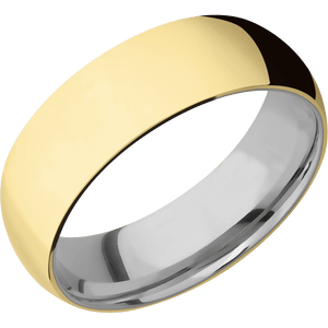 14K Yellow Gold + Polish Finish + Titanium