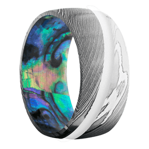 Damascus + Polish Finish + Abalone