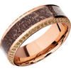 14K Rose Gold + Machine , Polish Finish