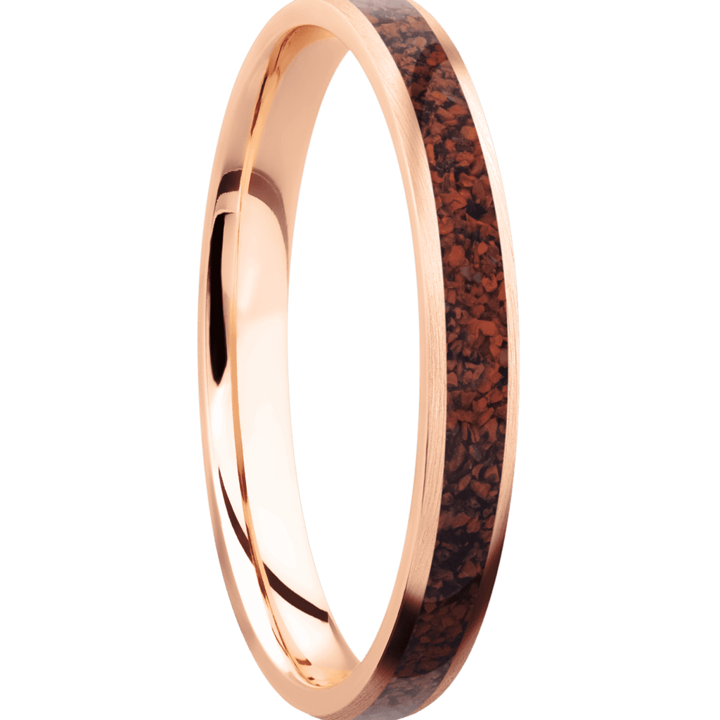 14K Rose Gold + Satin Finish