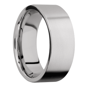 Titanium + Bead Finish + 14K White Gold