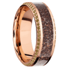 14K Rose Gold + Machine , Polish Finish