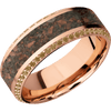 14K Rose Gold + Machine , Polish Finish