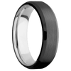 Zirconium + Satin , Polish Finish + 10K White Gold