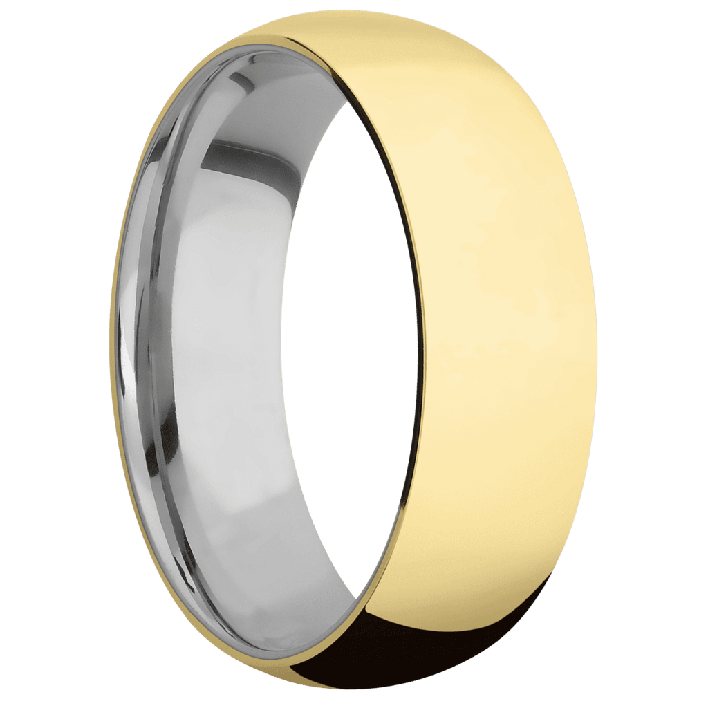 14K Yellow Gold + Polish Finish + Titanium