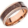 14K Rose Gold + Machine , Polish Finish