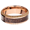 14K Rose Gold + Machine , Polish Finish