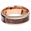 14K Rose Gold + Machine , Polish Finish