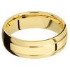 14K Yellow Gold + Polish , Satin Finish
