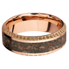 14K Rose Gold + Machine , Polish Finish