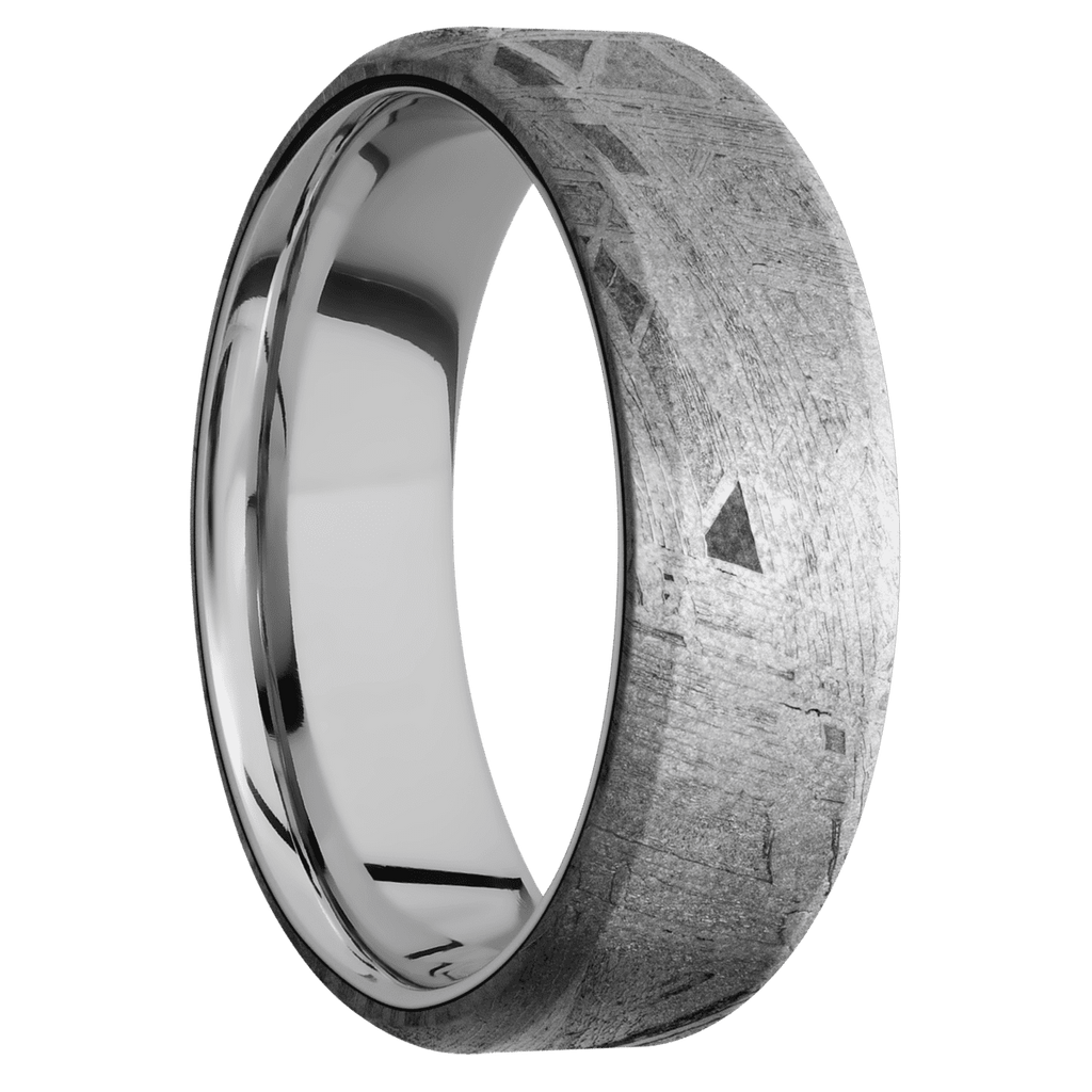 Meteorite + None Finish + 10K White Gold