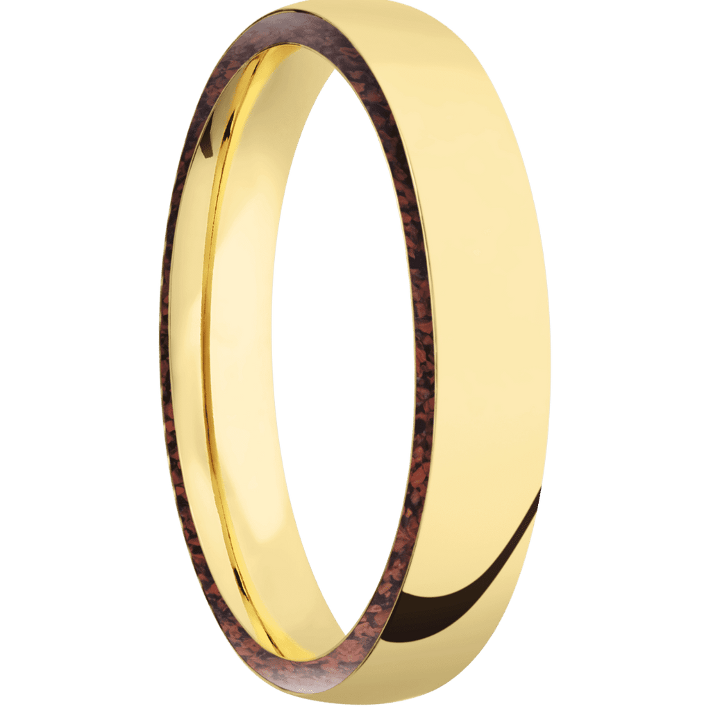14K Yellow Gold + Polish Finish