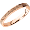 14K Rose Gold + Satin Finish