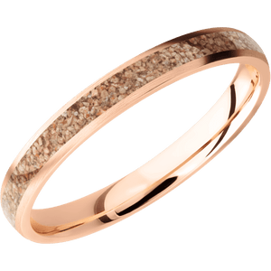 14K Rose Gold + Satin Finish