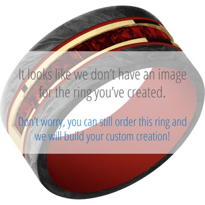 10K Yellow Gold + Polish Finish + Red Apple