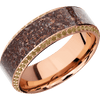 14K Rose Gold + Machine , Polish Finish