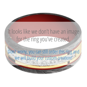 10K Yellow Gold + Polish Finish + USMC Red