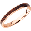 14K Rose Gold + Satin Finish