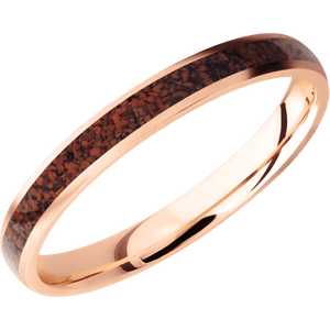 14K Rose Gold + Satin Finish