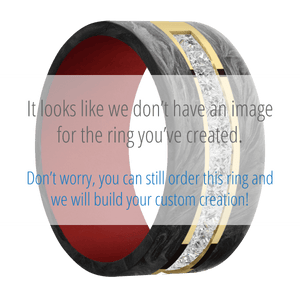 10K Yellow Gold + Polish Finish + USMC Red