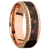 14K Rose Gold + Machine , Polish Finish