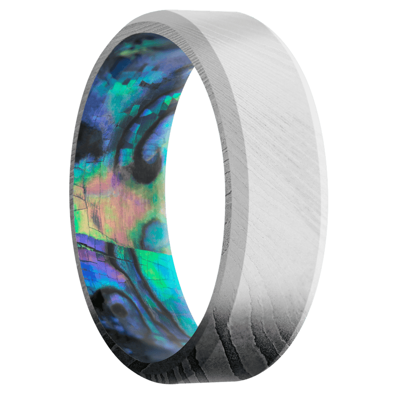 Damascus + Bead Finish + Abalone