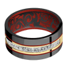 10K Yellow Gold + Polish Finish + Red Apple