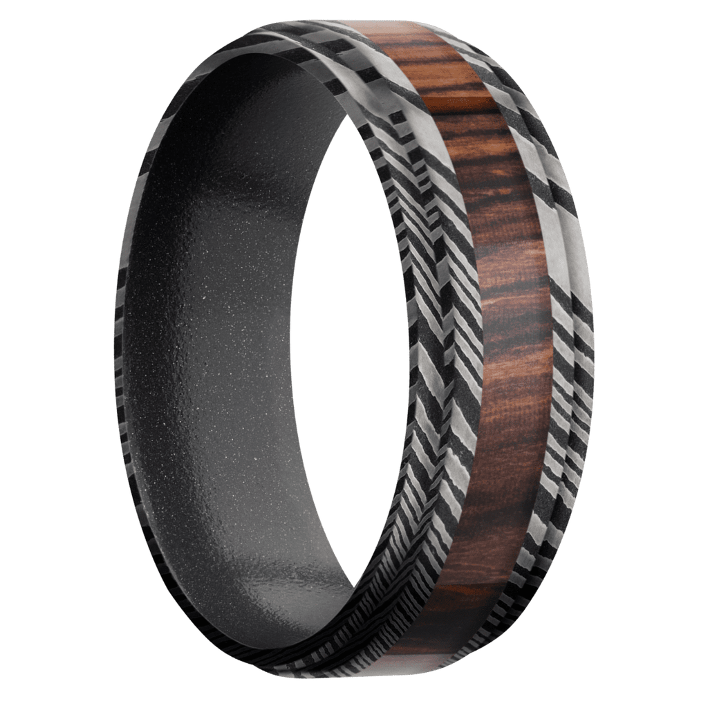 Damascus + Acid Finish + Dark Grey