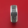 14K White Gold and Floral Design Tantalum Ring by Ammara Stone