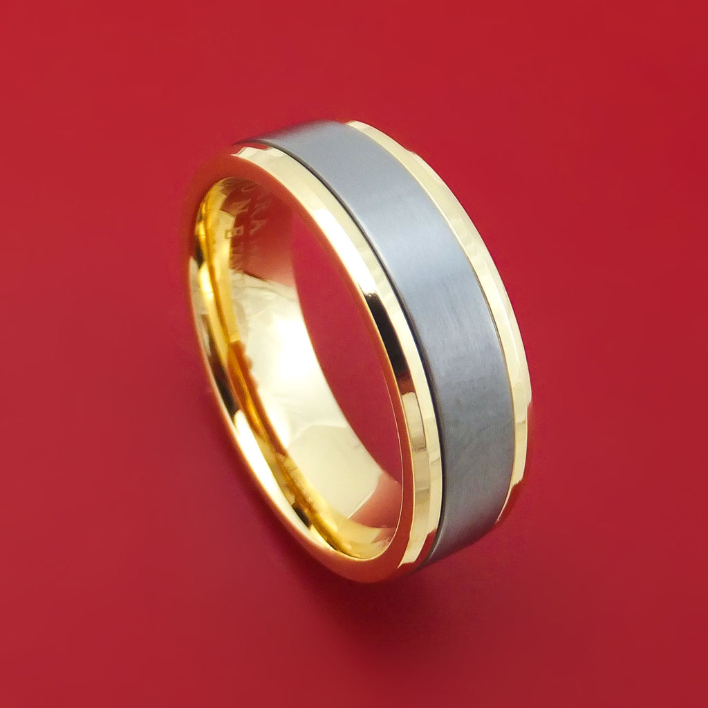 14K Yellow Gold and Tantalum Ring by Ammara Stone