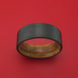 Solid Carbon Fiber Ring With Wood Sleeve Custom Made