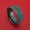 Black Zirconium Tree Bark Finish Ring Custom Made