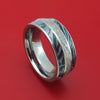 Titanium Ring with Gibeon Meteorite and Cobaltium M3 Mokume Custom Made